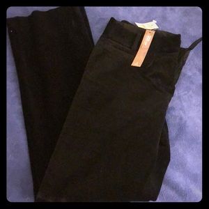 Black velvet pants